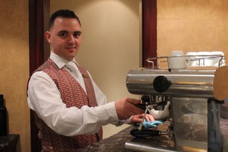 Working in a service sector