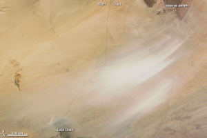 Dust storm over Bodele Depression, by NASA's Earth Observatory (Bodele Depression Dust Storm) [CC-BY-2.0 (http://creativecommons.org/licenses/by/2.0)], via Wikimedia Commons