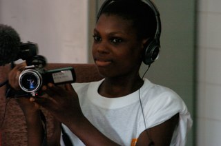 A child with a video camera