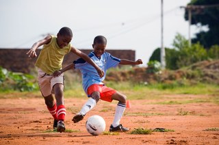 Children from South Africa playing football Children from South Africa playing football