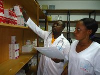 Doctor and nurse at medical clinic Doctor and nurse at medical clinic