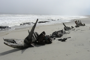Coastline of Skeleton Coast Park, by Joachim Huber [CC-BY-SA-2.0 (http://creativecommons.org/licenses/by-sa/2.0)], via Wikimedia Commons