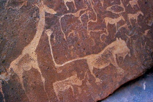 Twfelfontein animals, by Thomas Schoch [GFDL (http://www.gnu.org/copyleft/fdl.html) or CC-BY-SA-3.0 (http://creativecommons.org/licenses/by-sa/3.0)], via Wikimedia Commons