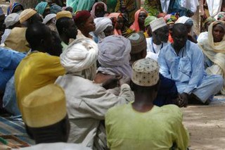 A group of people sitting, Niger
