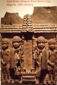 Benin city palace brass plaque,16th century Benin city palace brass plaque,16th century