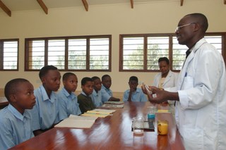 A science class in Tanzania A science class in Tanzania