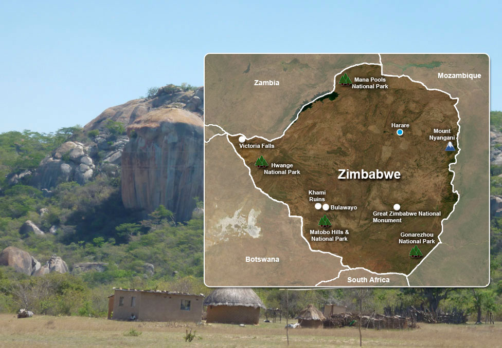 Zimbabwe map